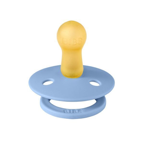 Пустышки BIBS Colour Latex Round (круглые), набор 2 шт., 6&ndash;18 мес., темно-голубая/светло-голубая 1524 фото