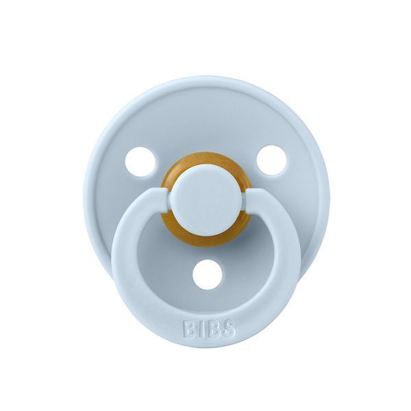 Пустышки BIBS Colour Latex Round (круглые), набор 2 шт., 6&ndash;18 мес., темно-голубая/светло-голубая 1524 фото