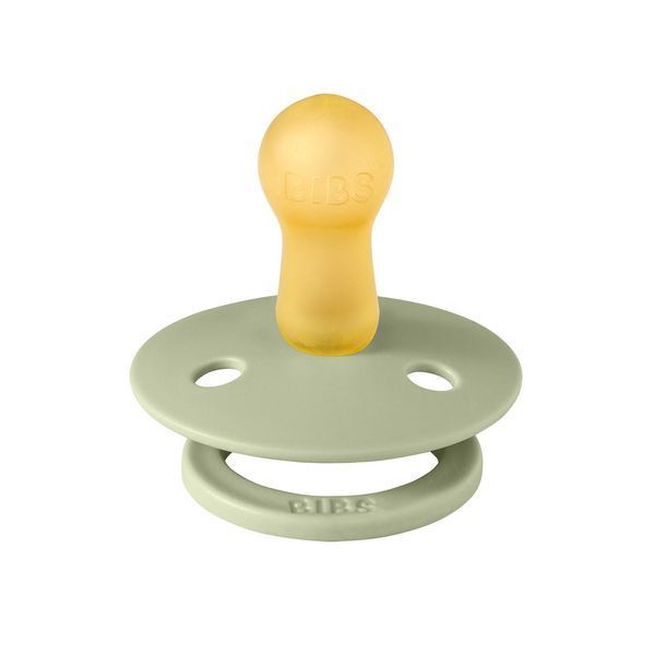 Пустушка BIBS Colour Latex Round (кругла), 6-18 міс., світло-зелена 1574 фото