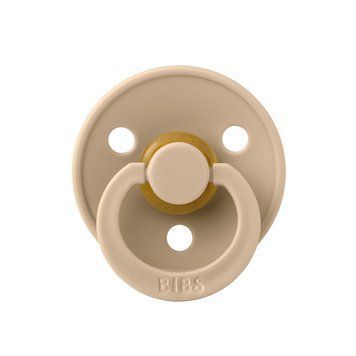 Пустышка BIBS Colour Latex Round (круглая), 0-6 мес., светло-серо-коричневая 1561 фото