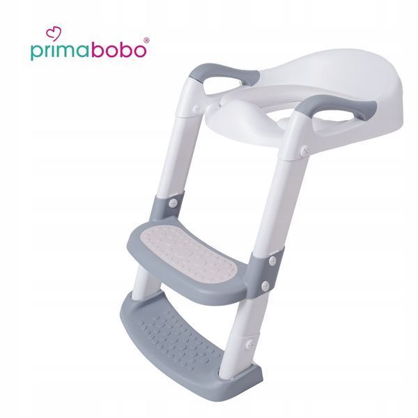 Сидение на унитаз с лесенкой Primabobo, серый цвет, антискользящее 1165 фото