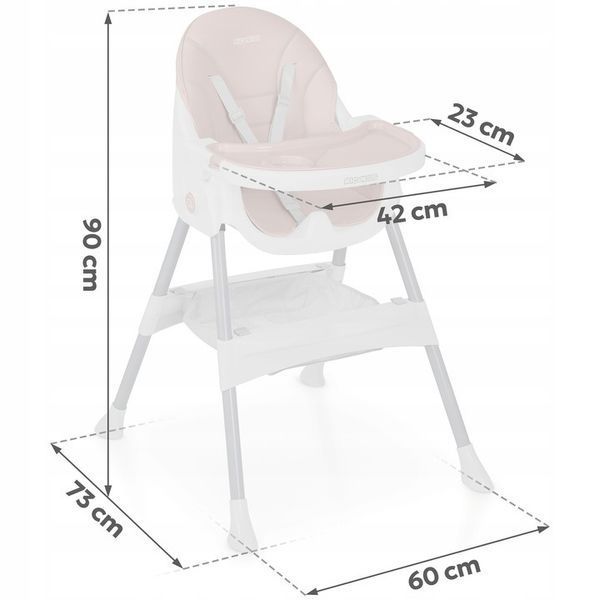 Стільчик для годування Ricokids Man 3 в 1, рожевий 1321 фото
