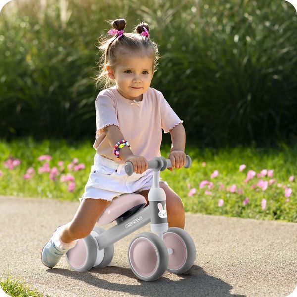 Беговел для детей от 12 месяцев Ricokids, серый &laquo;Кролик&raquo; 1324 фото