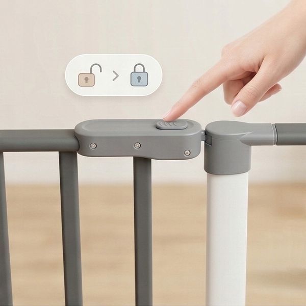 Барʼєр на деврі/сходи GATE_5.0GREY_7 Primabobo Livia, 75-92см  1376 фото