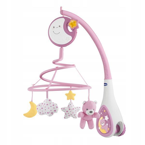 Карусель с музыкой, светом и игрушками, Chicco Next2Dreams, розовый 1043 фото