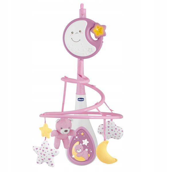 Карусель с музыкой, светом и игрушками, Chicco Next2Dreams, розовый 1043 фото