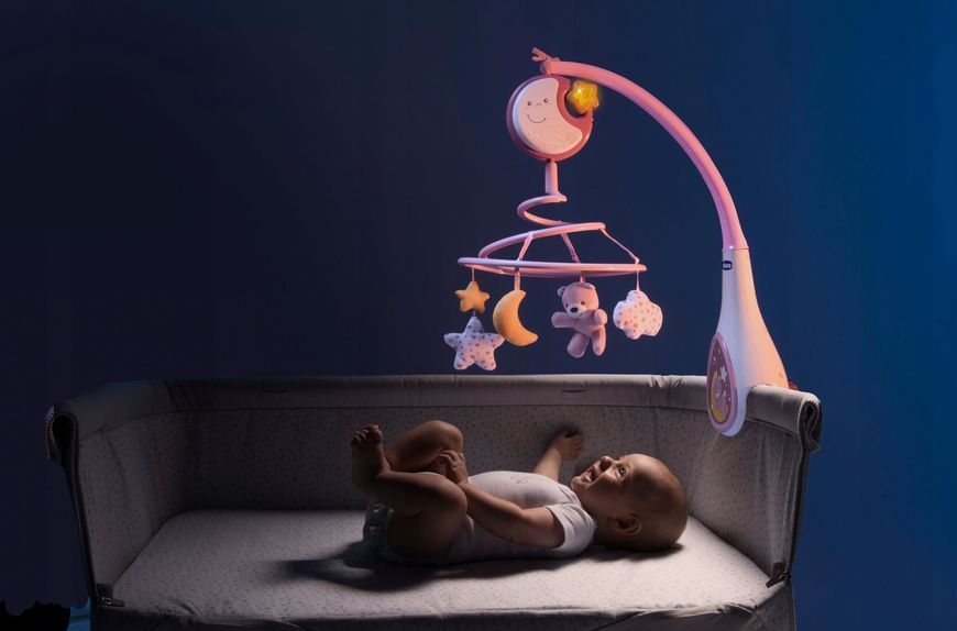 Карусель с музыкой, светом и игрушками, Chicco Next2Dreams, розовый 1043 фото