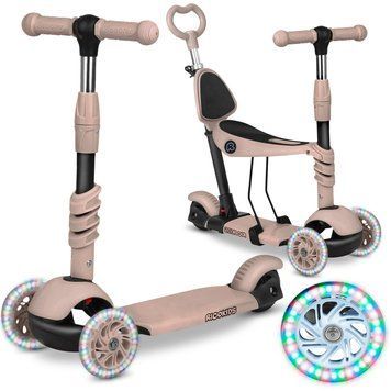 Самокат дитячий триколісний 765402 Ricokids Todi 3в1, Бежевий 1334 фото