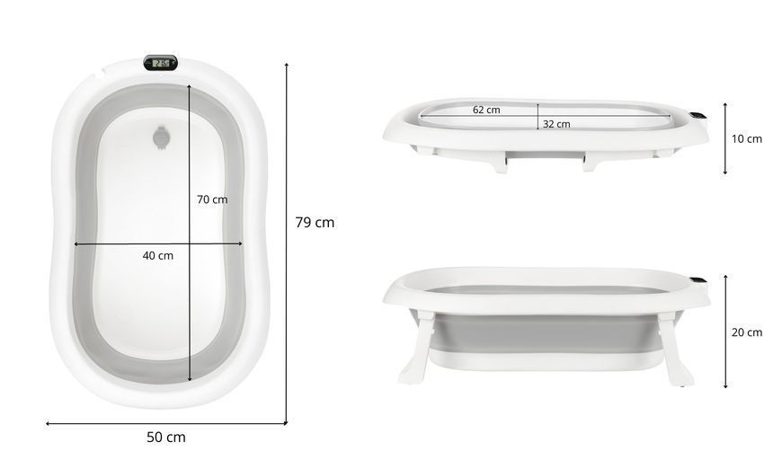 Детская ванночка с подставкой, термометром и подушкой Primabobo PREMIUM 1233 фото