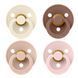Пустышки BIBS Colour Latex Round (круглые), набор 4шт., 0&ndash;6 мес., в бежево-розовых тонах 1504 фото