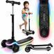 Самокат трёхколёсный с LED-платформой Ricokids Leddi, чёрный 1332 фото 1