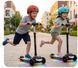 Самокат детский трёхколёсный с подсветкой Ricokids Glowi, чёрный 1337 фото 10
