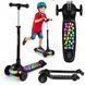 Самокат детский трёхколёсный с подсветкой Ricokids Glowi, чёрный 1337 фото 1