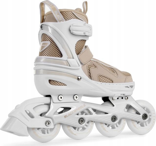 Ролики Blackwheels Flex Pro 34&ndash;37 &mdash; регулируемые, ABEC-7, бежевые 1096 фото